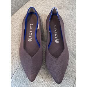 Rothy’s Sz 9 The Point Flat Mink Dusty Purple Shoes Retired Color Pointed Toe